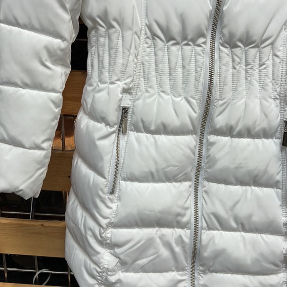 NWT,laundry by shelli segal Faux Fur Trim W Puffer Coat,white - Picture 5 of 17